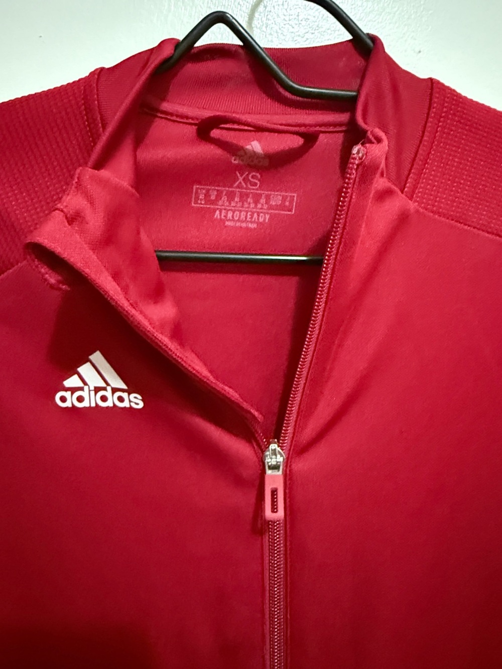adidas Women’s Red Full-Zip Training Jacket - Picture 4 of 4